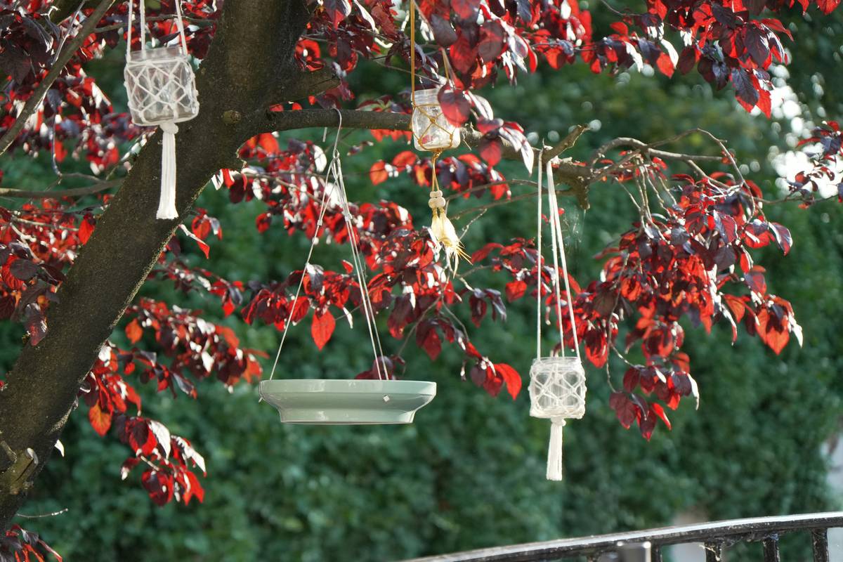 diy garden ornament ideas featuring handmade stone bird bath and mosaic stepping stones
